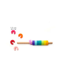 Charger l'image dans la galerie, Lot de 12 marque-verres arc-en-ciel en silicone réutilisable