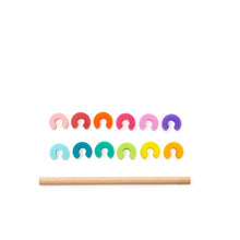 Charger l'image dans la galerie, Lot de 12 marque-verres arc-en-ciel en silicone réutilisable