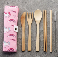 Charger l'image dans la galerie, Set de couverts en bambou - Licorne