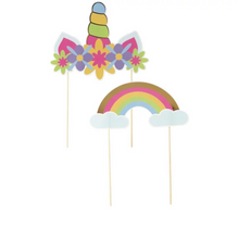 Charger l'image dans la galerie, Cake Topper - Thème Licorne