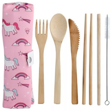 Charger l'image dans la galerie, Set de couverts en bambou - Licorne