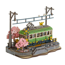 Charger l'image dans la galerie, Rolife Sakura Journey - Tramway japonais en bois assemblé et éclairé