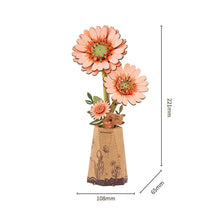 Charger l'image dans la galerie, Rowood Light Orange Gerbera - Schéma coté : 22,1 cm de haut