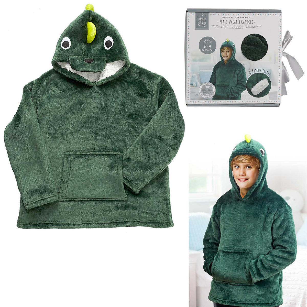 Sweat Garçon F&F Ivoire Camouflage - Impression Dinosaure - Taille 8-9 Ans