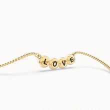 Charger l'image dans la galerie, Collier plaqué or 18 carats CHOCLI "love letters" - love
