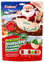 Charger l'image dans la galerie, Gros plan sur le packaging Cokoc Triple Layer Crunch de Noël avec détails des bonbons gélifiés