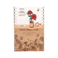 Charger l'image dans la galerie, Puzzle 3D en bois à monter soi-même - Red camellia (ROWOOD)
