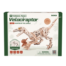 Charger l'image dans la galerie, Rolife Vélociraptor - Puzzle 3D Mécanique en Bois