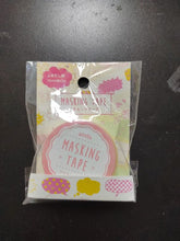 Charger l'image dans la galerie, Rouleau de washi tape Amifa rose pastel à motifs de bulles de bande dessinée sous emballage plastique