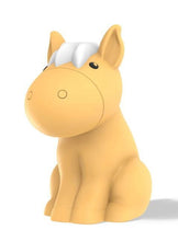 Charger l'image dans la galerie, Vue de face de la mini veilleuse LED en forme de cheval, couleur beige clair avec crinière blanche