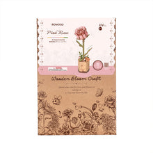 Charger l'image dans la galerie, Puzzle 3D en bois à monter soi-même - Pink rose (ROWOOD)