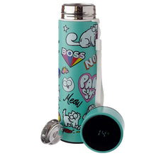 Charger l'image dans la galerie, Bouteille thermo avec thermomètre digital - Simon's Cat 450ML