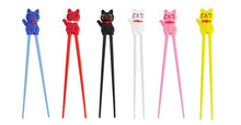 Charger l'image dans la galerie, Paire de baguettes d'apprentissage pour enfant - x1PC, Chat porte-bonheur (plusieurs coloris)