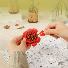 Charger l&#39;image dans la galerie, Puzzle 3D en bois à monter soi-même - Sunflower (ROWOOD)
