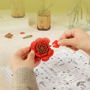 Puzzle 3D en bois à monter soi-même - Sunflower (ROWOOD)