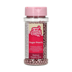 FunCakes Perles en Sucre - Metallic Pink - 80g