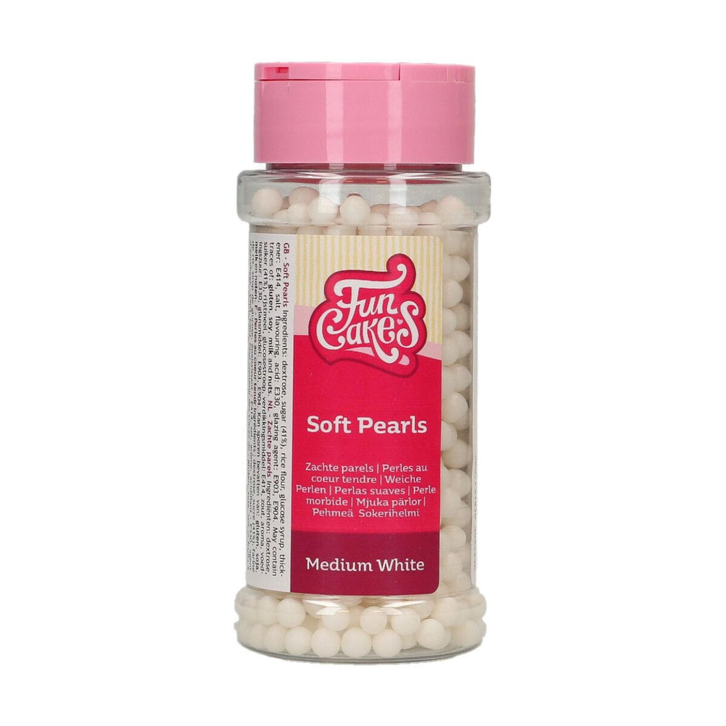 FunCakes Perles en Sucre Moelleuses - White - 60 g