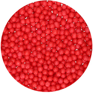 FunCakes Perles en Sucre Moelleuses - Rouge Brillant - 80g