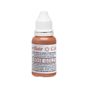 Sugarflair Peinture comestible - Or rose - 14ml