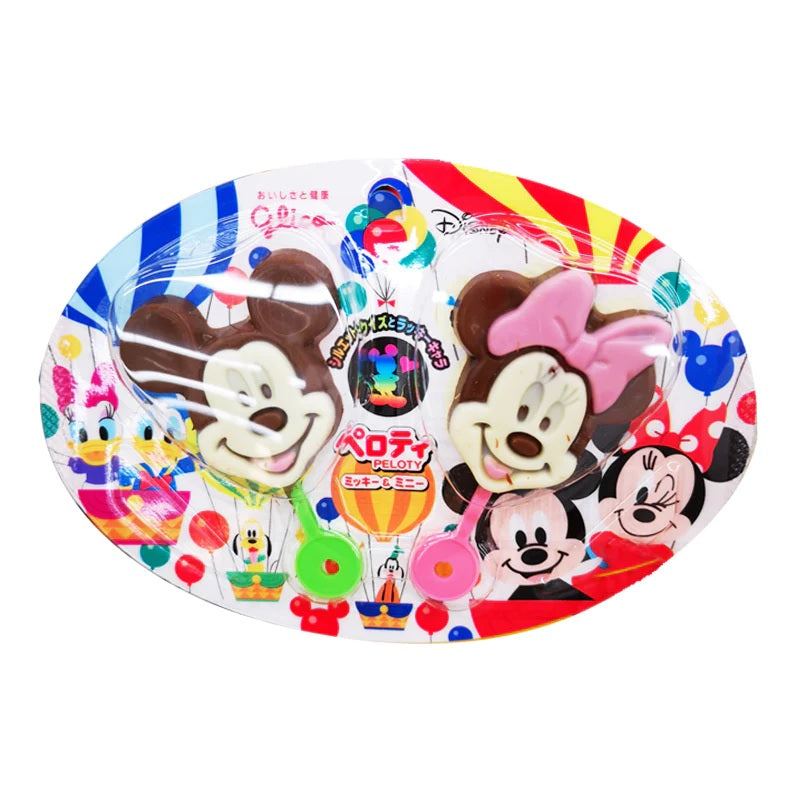 Sucettes chocolat Disney - Minnie et Mickey x2PCS, 19G (GLICO PELOTY)