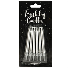 Charger l&#39;image dans la galerie, Bougies d’anniversaire - Argent - 6cm - pcs/6
