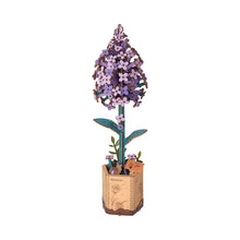 Charger l'image dans la galerie, Rowood Lilac - Fleur en bois montée, vue d'ensemble
