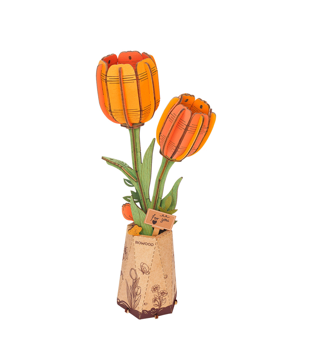 DIY Flower - Orange tulipe (ROWOOD)