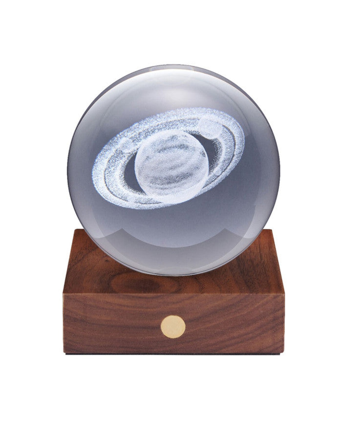 Globe lampe en cristal collection Espace - Saturne (GINGKO)