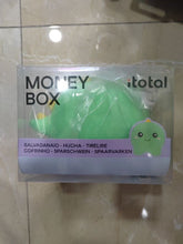 Charger l'image dans la galerie, Vue arrière de la tirelire dinosaure avec l'inscription Money Box sur la boîte
