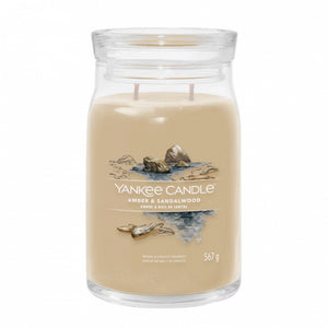 Bougie grande jarre Amber & Sandalwood - Ambre & Bois de Santal (YANKEE CANDLE) 567G