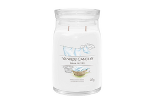 Bougie grande jarre Clean Cotton - Coton frais (YANKEE CANDLE) 567G