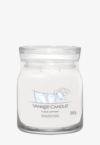 Bougie moyenne jarre Clean Cotton - Coton frais (YANKEE CANDLE) 368G