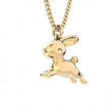 Charger l&#39;image dans la galerie, Collier plaqué or 18 carats CHOCLI &quot;Flying bunny&quot; - lapin
