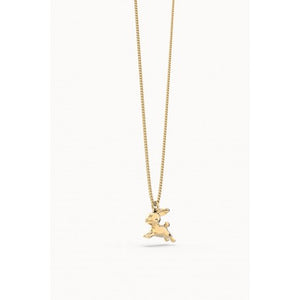 Collier plaqué or 18 carats CHOCLI "Flying bunny" - lapin