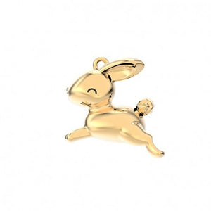 Collier plaqué or 18 carats CHOCLI "Flying bunny" - lapin