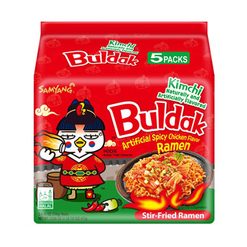 Hot chicken -  BULDAK - KIMCHI Pack de 5 (SAMYANG)