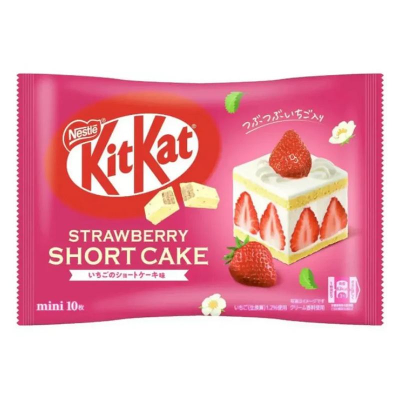 Kit Kat mini japonais en pack strawberry shortcake - shortcake aux fraises 10PCS, 116G