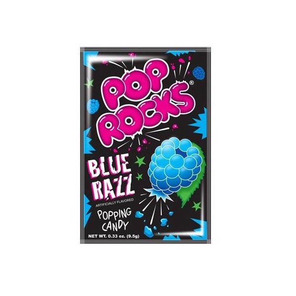 Pop Rocks Sucre pétillant gout framboise bleue 9.5 Gr