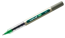 Charger l'image dans la galerie, Vue détaillée du stylo roller Uni-ball Eye Fine UB-157 vert avec pointe et capuchon
