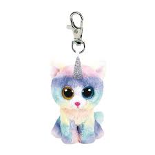 Porte-clé peluche TY Beanie Boo's - Heather le chat, 9 CM