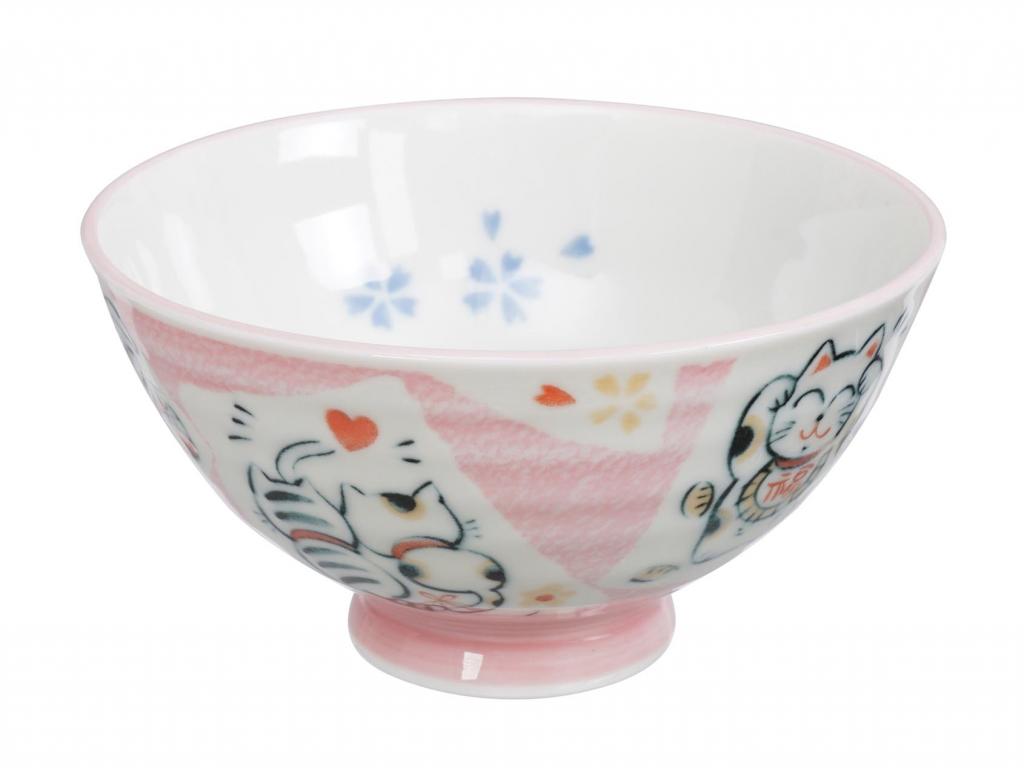 Bol en porcelaine - Chat rose kawaii