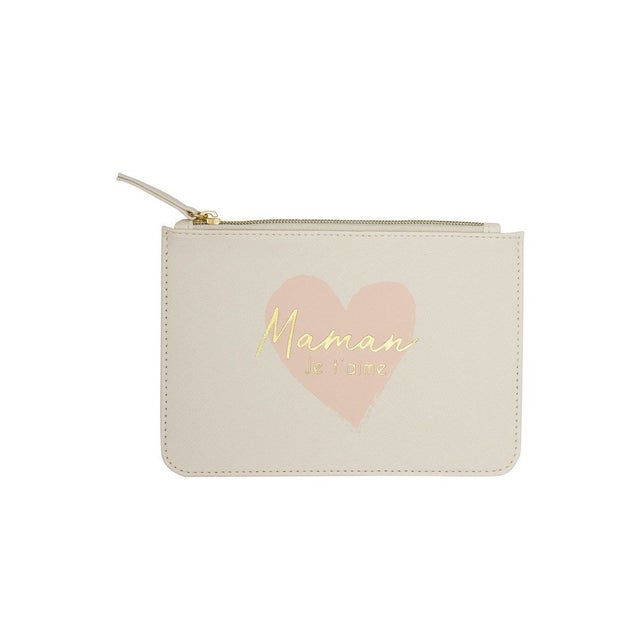 DRAEGER Paris - Petite Pochette à Zip Ma Meilleure Amie - 20 X 13 Cm - Rose - Pochette De Rangement, Trousse De Maquillage, Accessoire De Beauté, Format Voyage, Idée Cadeau Pour Femme