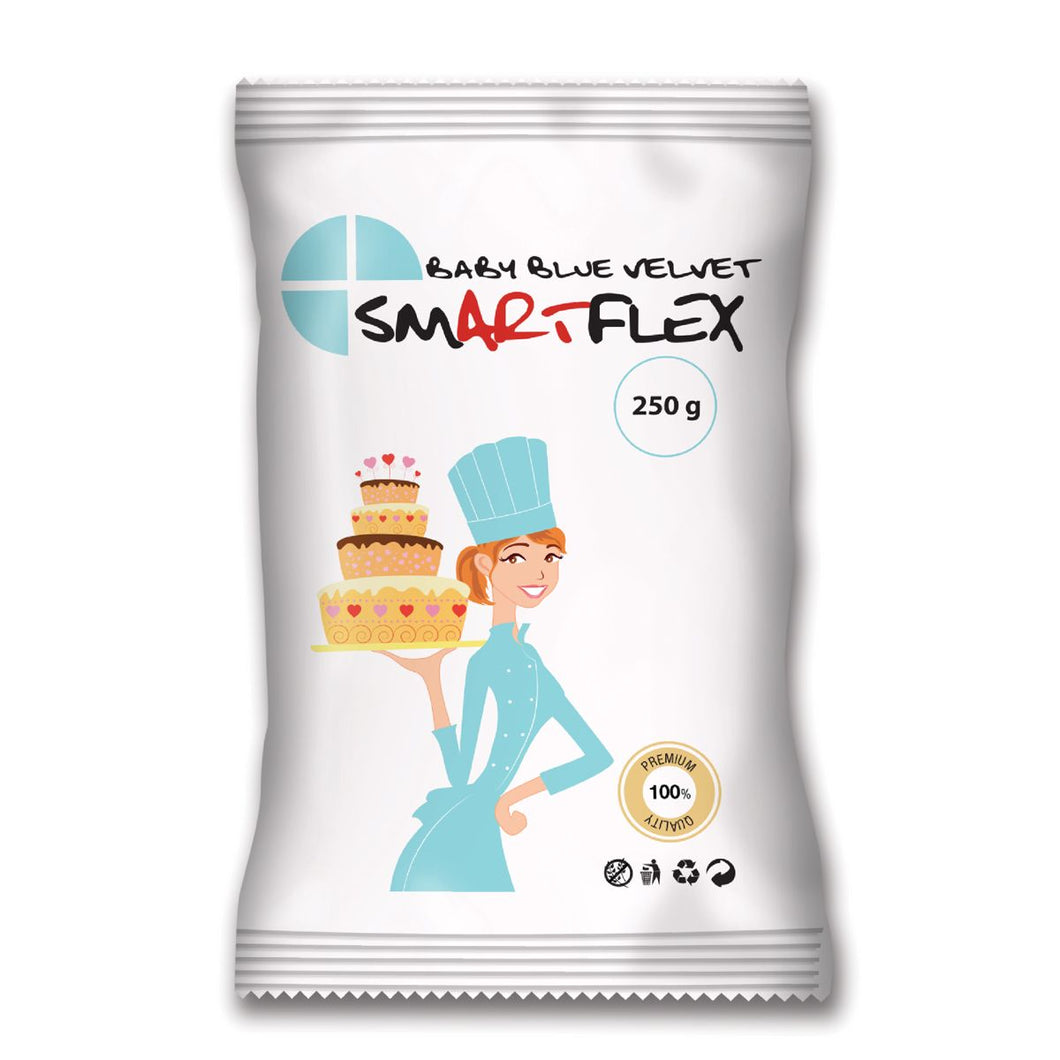 SmartFlex Pâte à Sucre Velours - Baby Blue - 250g
