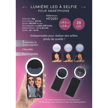 Charger l&#39;image dans la galerie, Lumière LED selfie rechargeable pour smartphone
