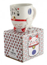 Charger l&#39;image dans la galerie, Mug chat porte-bonheur Maneki neko - (2 couleurs disponibles en aléatoire)
