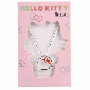 Collier tête Hello Kitty noeud rouge