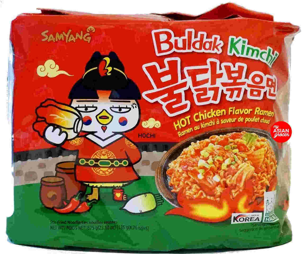Nouilles piquantes au poulet gout kimchi pack x5 675g