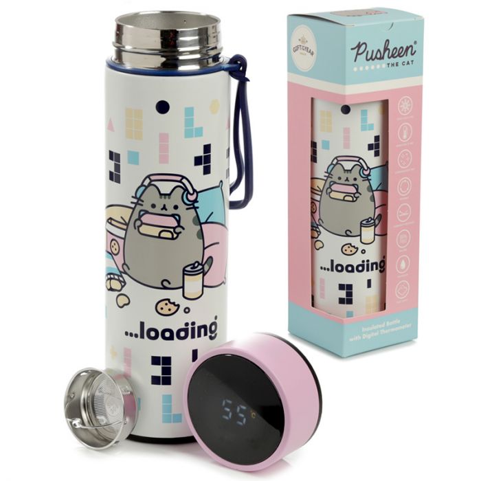 Bouteille thermo avec thermomètre digital - Pusheen Cat Gaming 450ML