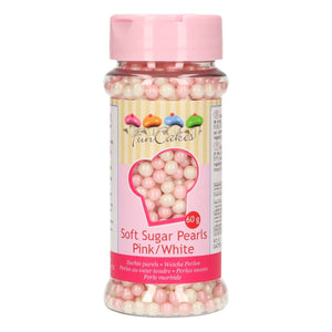 FunCakes Perles Moelleuses -Pink/White- 60g