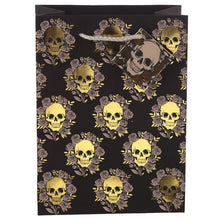 Charger l&#39;image dans la galerie, Sac cadeau métallique Skulls &amp; roses - Crânes (Moyen)
